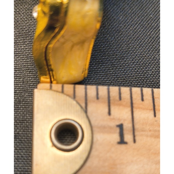 Vintage Butterfly Trinket Pill Box Gold Tone‎ Enamel Rhinestone Hinged - Picture 4 of 7